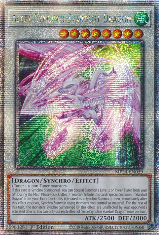 [QUARTER CENTURY RARE] Accel Synchro Stardust Dragon (Quarter Century Secret Rare) - (MP24-EN030) - 1st Edition