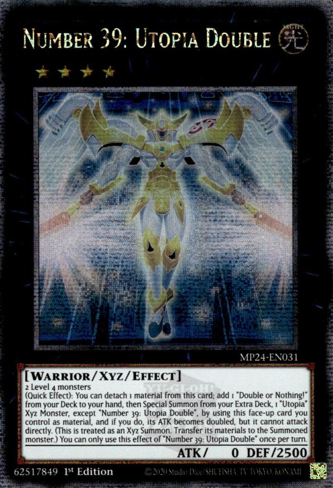 [QUARTER CENTURY RARE] Number 39: Utopia Double (Quarter Century Secret Rare) - (MP24-EN031) - 1st Edition