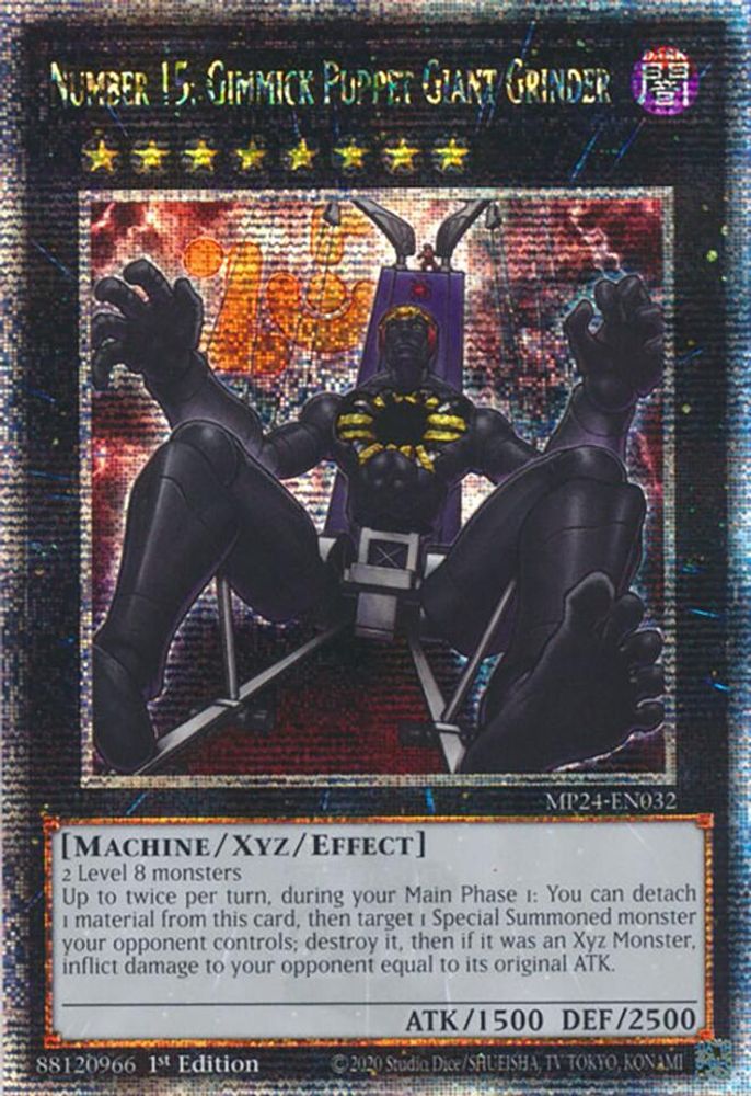 [QUARTER CENTURY RARE] Number 15: Gimmick Puppet Giant Grinder (Quarter Century Secret Rare) - (MP24-EN032) - 1st Edition