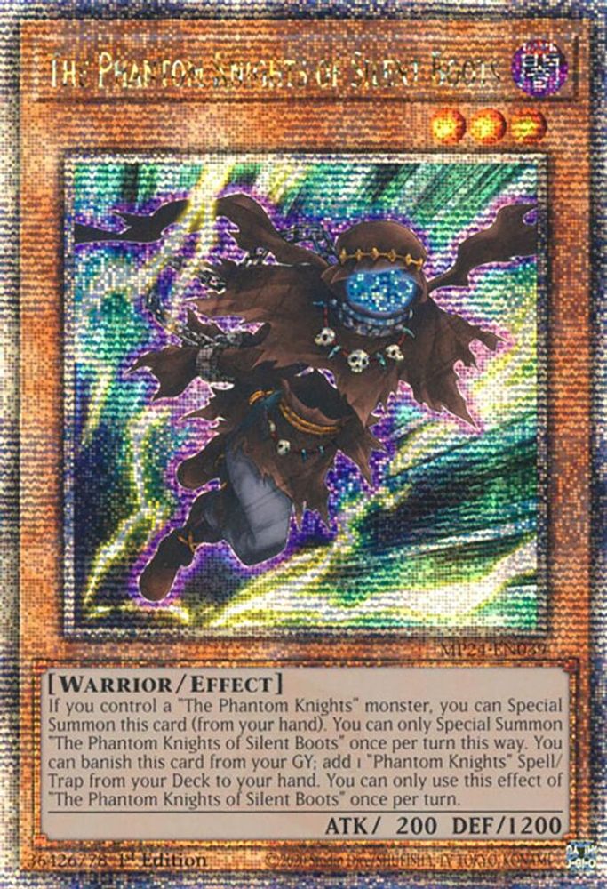 [QUARTER CENTURY RARE] The Phantom Knights of Silent Boots (Quarter Century Secret Rare) - (MP24-EN039) - 1st Edition