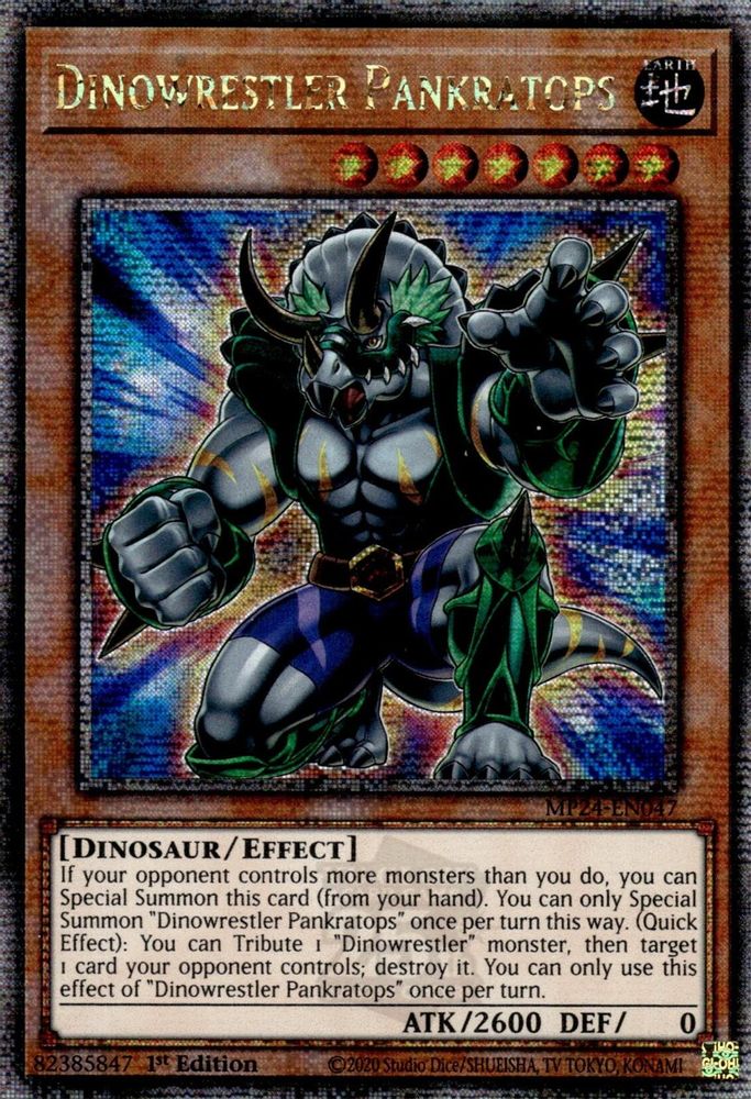 [QUARTER CENTURY RARE] Dinowrestler Pankratops (Quarter Century Secret Rare) - (MP24-EN047) - 1st Edition