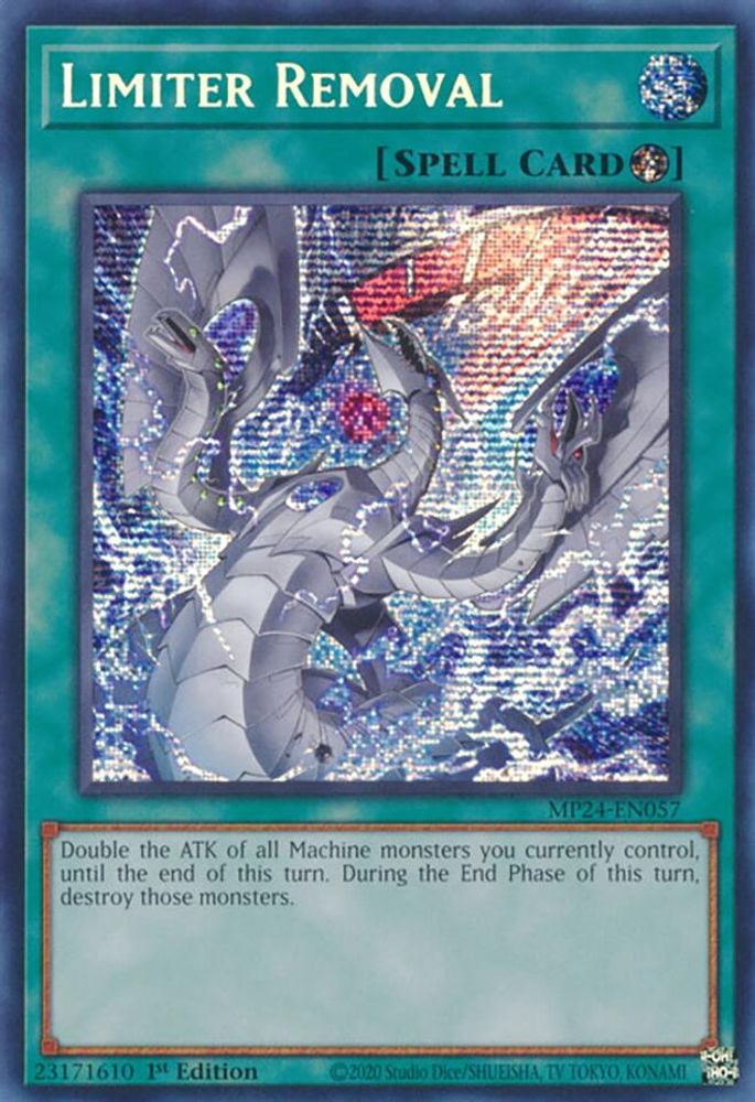 Limiter Removal (Alternate Art) - (MP24-EN057) Prismatic Secret Rare - 1st Edition