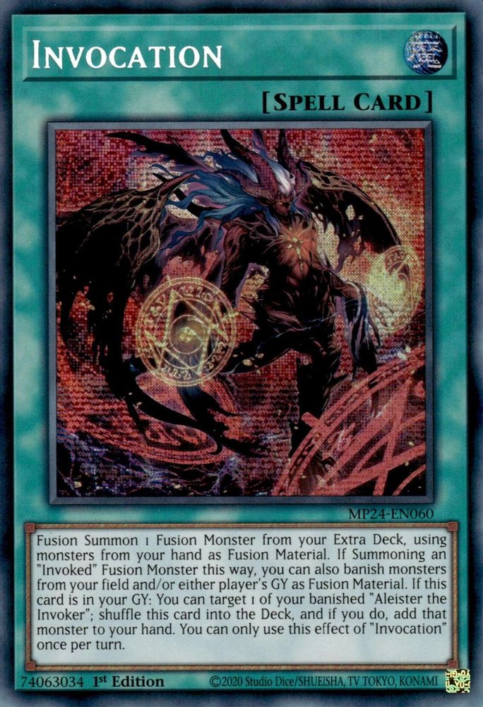 Invocation (Alternate Art) - (MP24-EN060) Prismatic Secret Rare - 1st Edition
