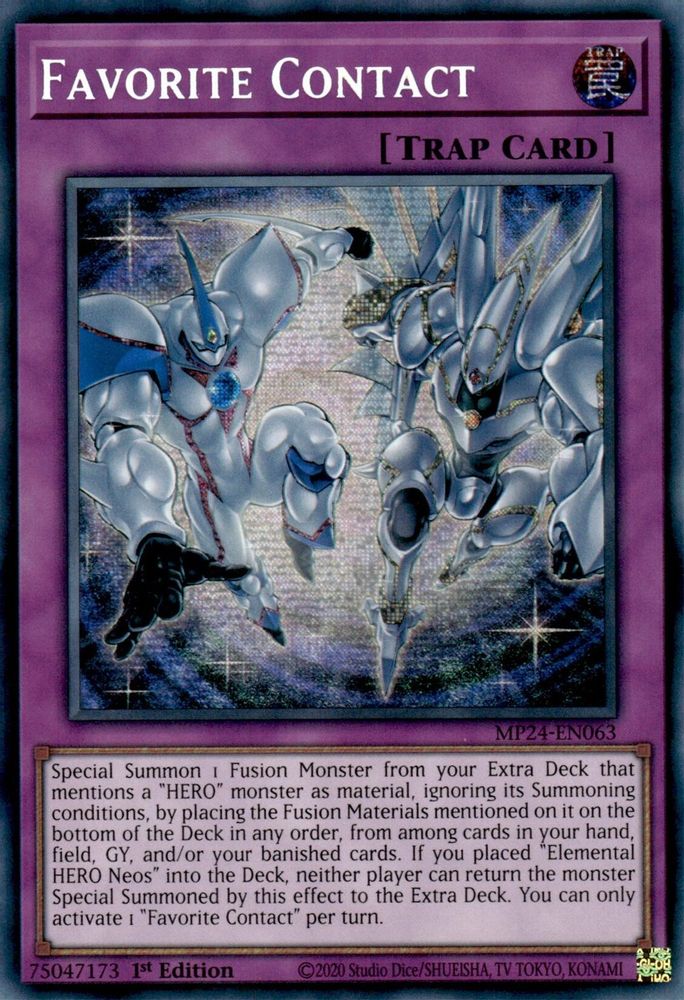 Favorite Contact - (MP24-EN063) Prismatic Secret Rare - 1st Edition