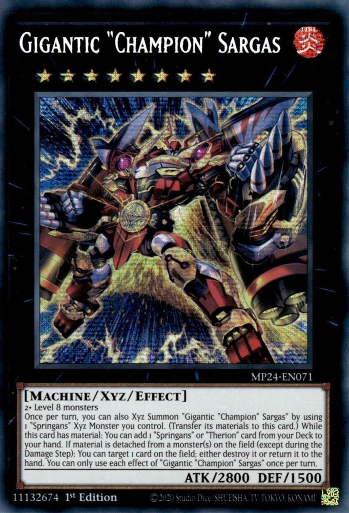 Gigantic "Champion" Sargas - (MP24-EN071) Prismatic Secret Rare - 1st Edition