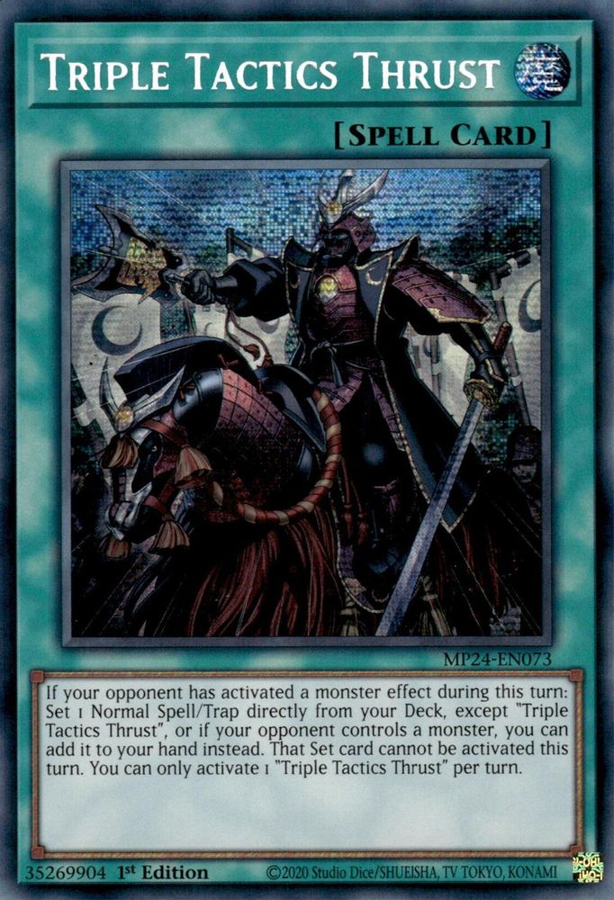 Triple Tactics Thrust - (MP24-EN073) Prismatic Secret Rare - 1st Edition