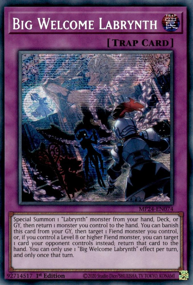 Big Welcome Labrynth - (MP24-EN074) Prismatic Secret Rare - 1st Edition