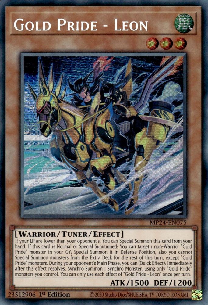 Gold Pride - Leon - (MP24-EN075) Prismatic Secret Rare - 1st Edition