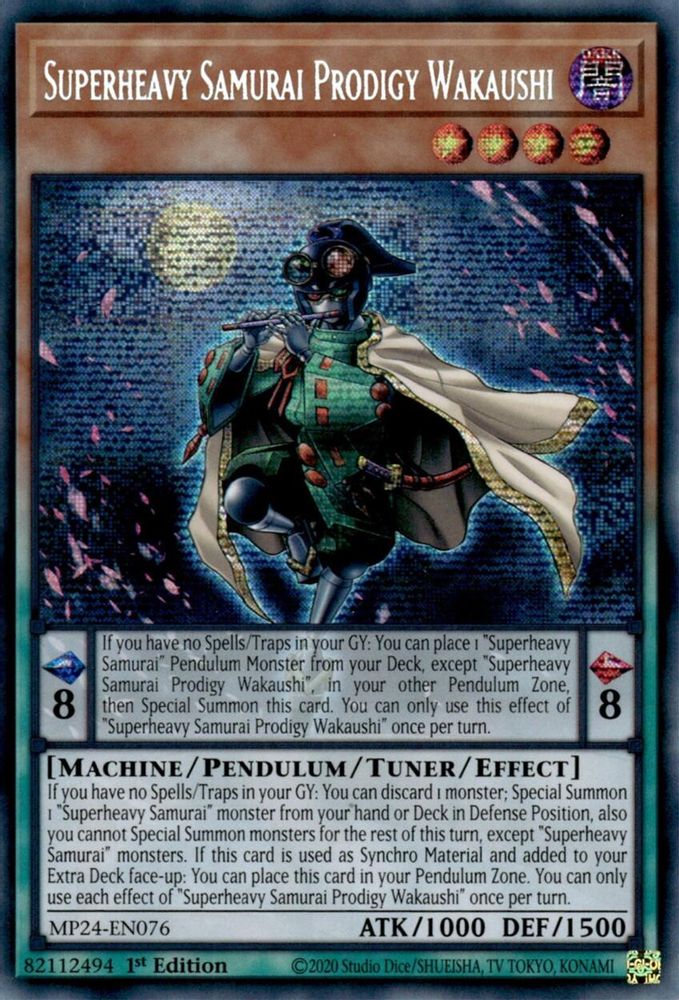 Superheavy Samurai Prodigy Wakaushi - (MP24-EN076) Prismatic Secret Rare - 1st Edition