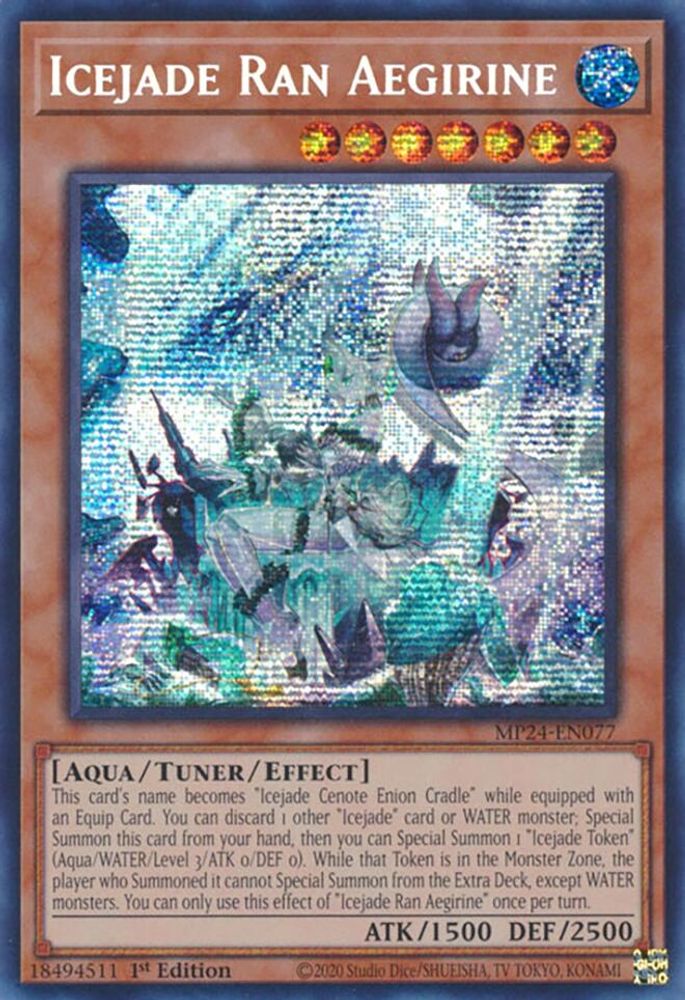 Icejade Ran Aegirine - (MP24-EN077) Prismatic Secret Rare - 1st Edition