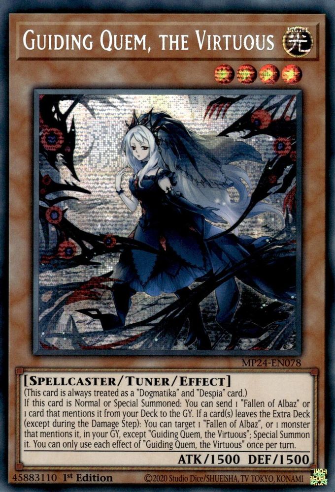 Guiding Quem, the Virtuous - (MP24-EN078) Prismatic Secret Rare - 1st Edition