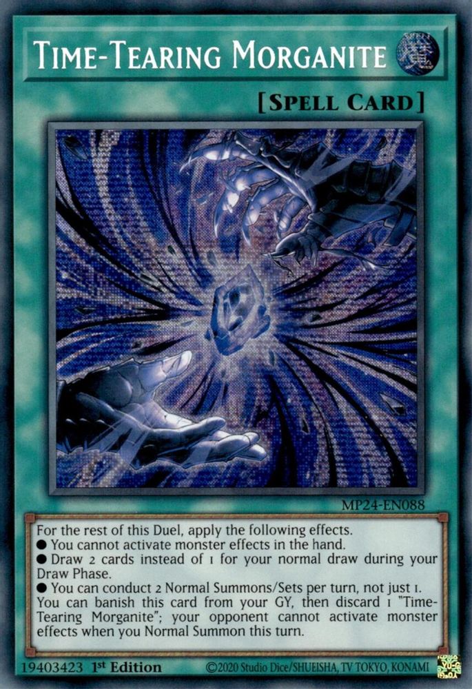 Time-Tearing Morganite - (MP24-EN088) Prismatic Secret Rare - 1st Edition
