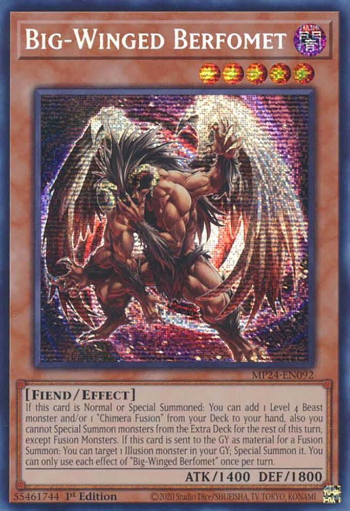 Big-Winged Berfomet - (MP24-EN092) Prismatic Secret Rare - 1st Edition