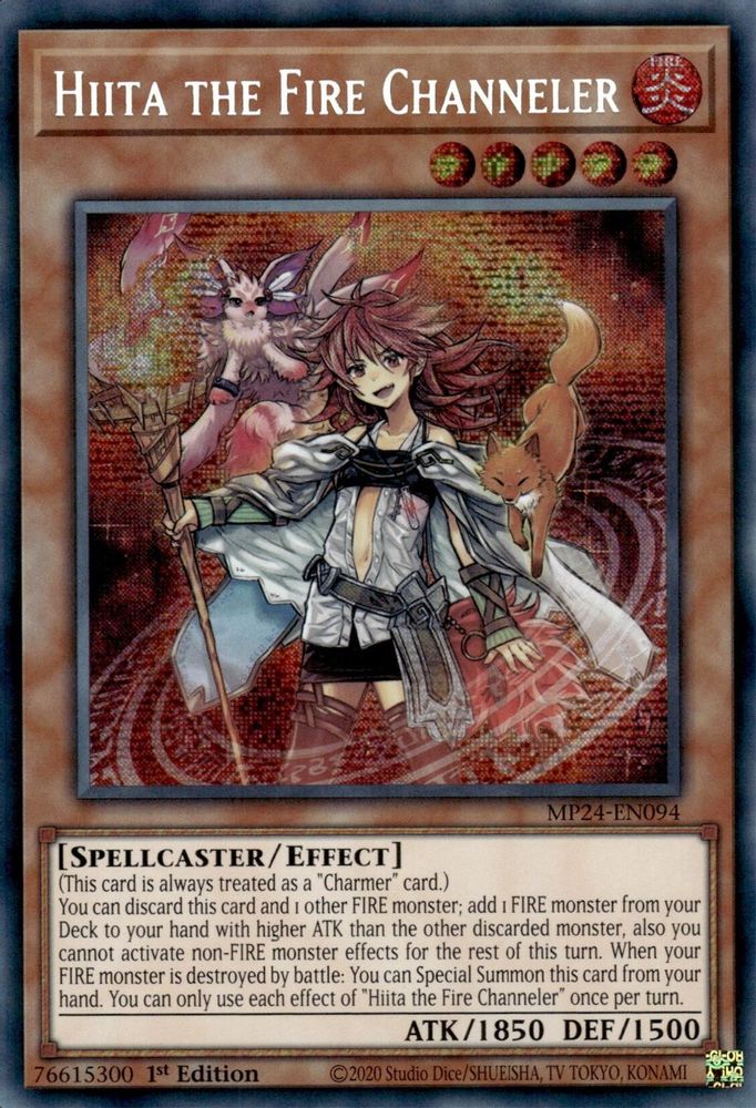 Hiita the Fire Channeler - (MP24-EN094) Prismatic Secret Rare - 1st Edition