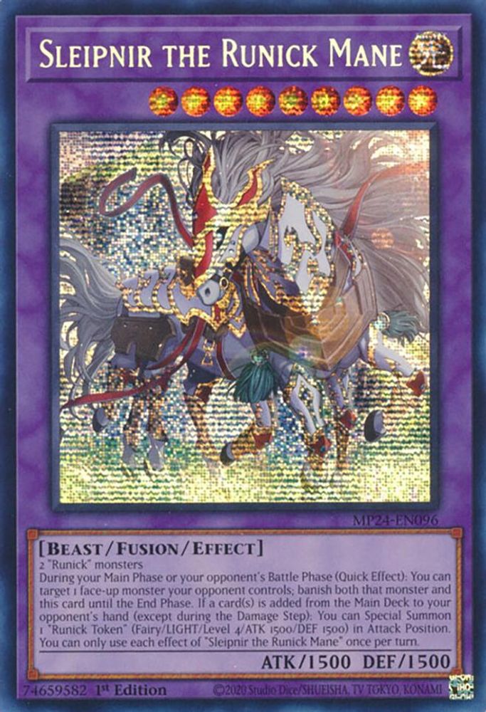 Sleipnir the Runick Mane - (MP24-EN096) Prismatic Secret Rare - 1st Edition
