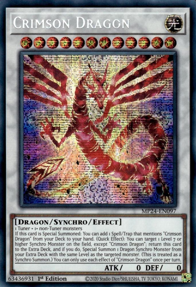 Crimson Dragon - (MP24-EN097) Prismatic Secret Rare - 1st Edition