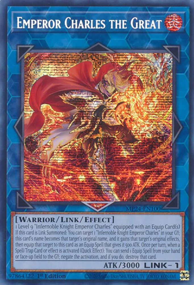 Emperor Charles the Great - (MP24-EN100) Prismatic Secret Rare - 1st Edition
