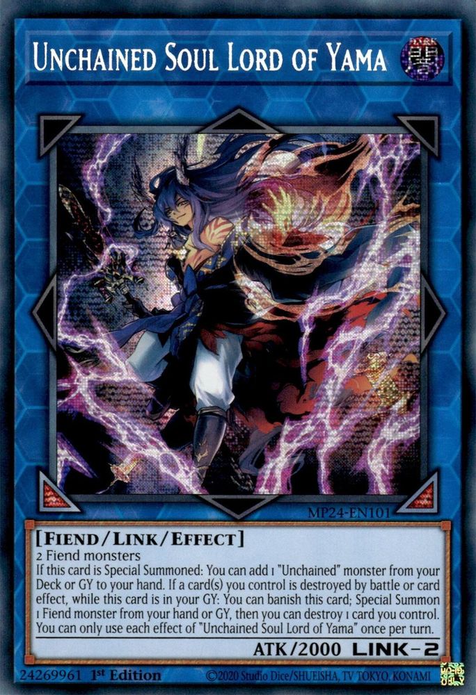 Unchained Soul Lord of Yama - (MP24-EN101) Prismatic Secret Rare - 1st Edition