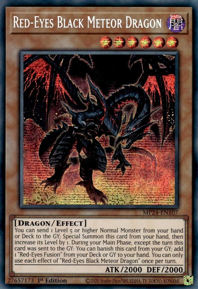 Red-Eyes Black Meteor Dragon - (MP24-EN107) Prismatic Secret Rare - 1st Edition