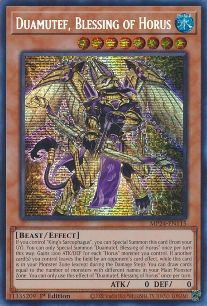 Duamutef, Blessing of Horus - (MP24-EN115) Prismatic Secret Rare - 1st Edition