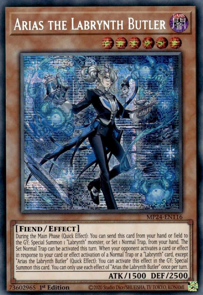 Arias the Labrynth Butler - (MP24-EN116) Prismatic Secret Rare - 1st Edition