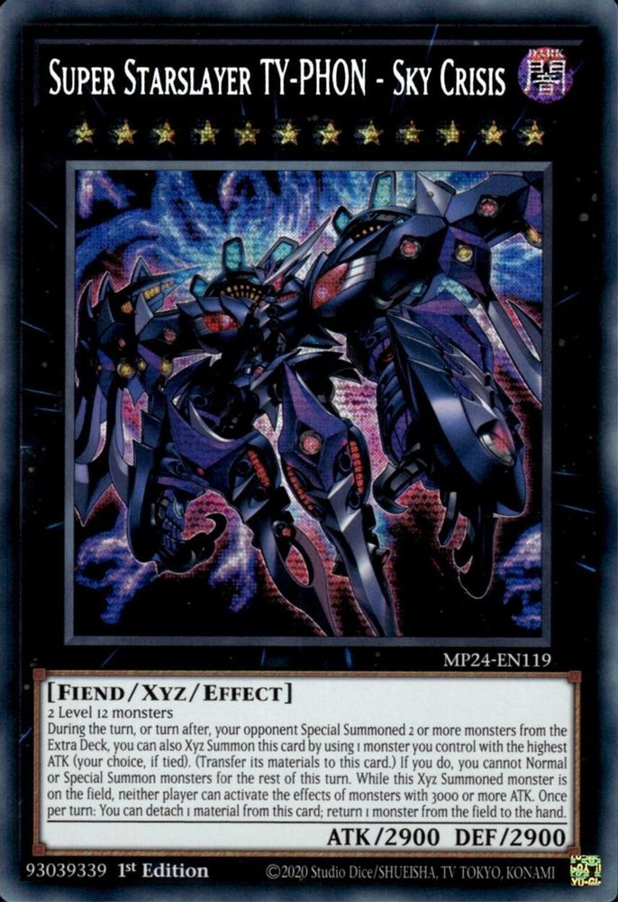 Super Starslayer TY-PHON - Sky Crisis - (MP24-EN119) Prismatic Secret Rare - 1st Edition