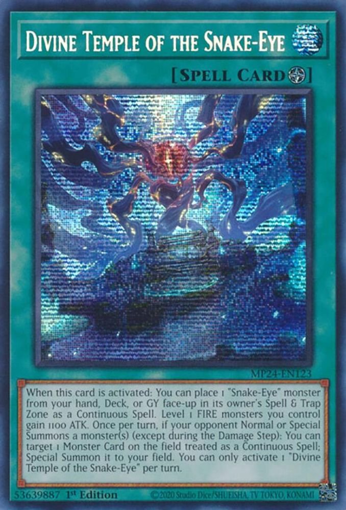 Divine Temple of the Snake-Eye - (MP24-EN123) Prismatic Secret Rare - 1st Edition