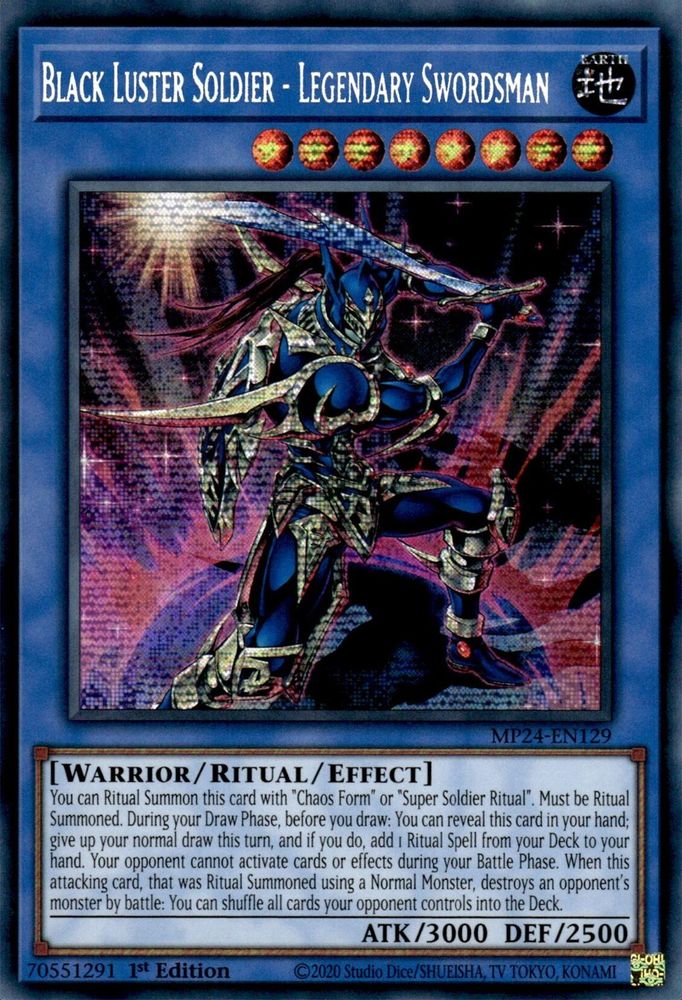 Black Luster Soldier - Legendary Swordsman - (MP24-EN129) Prismatic Secret Rare - 1st Edition