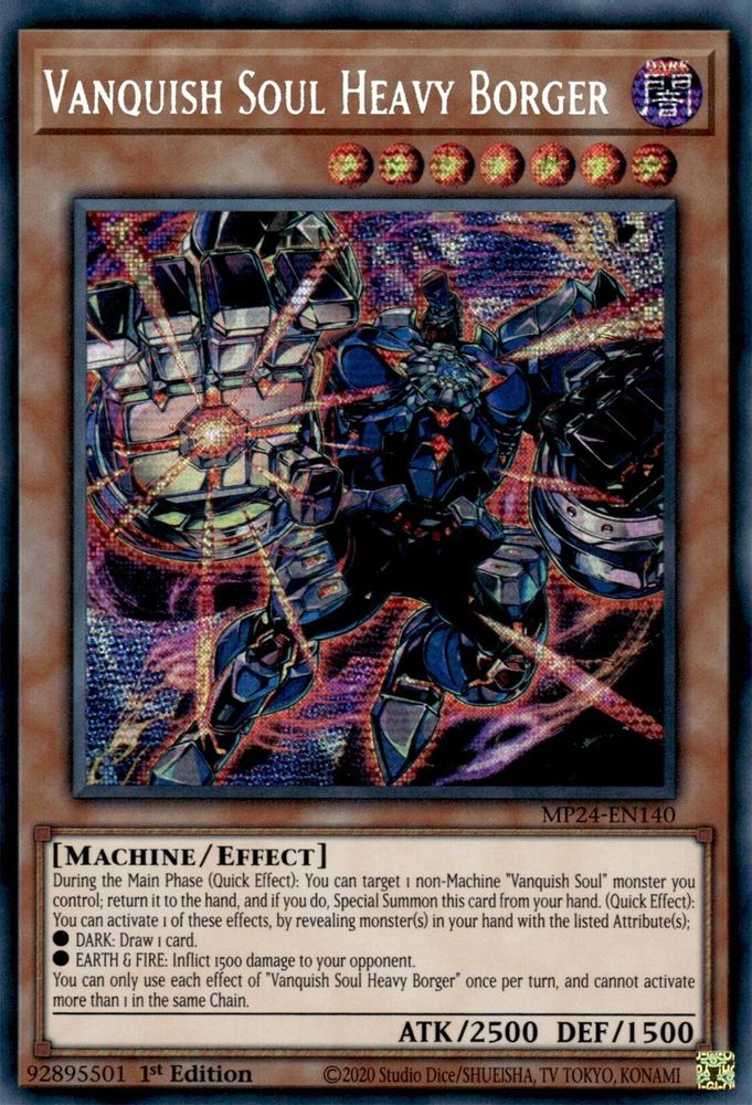 Vanquish Soul Heavy Borger - (MP24-EN140) Prismatic Secret Rare - 1st Edition