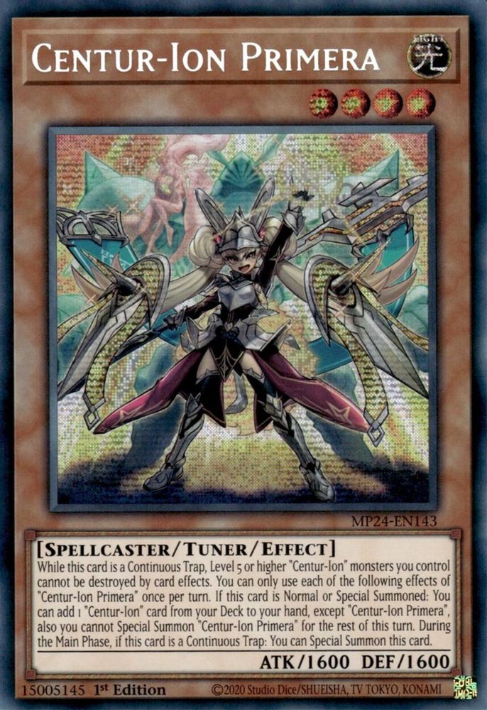 Centur-Ion Primera - (MP24-EN143) Prismatic Secret Rare - 1st Edition