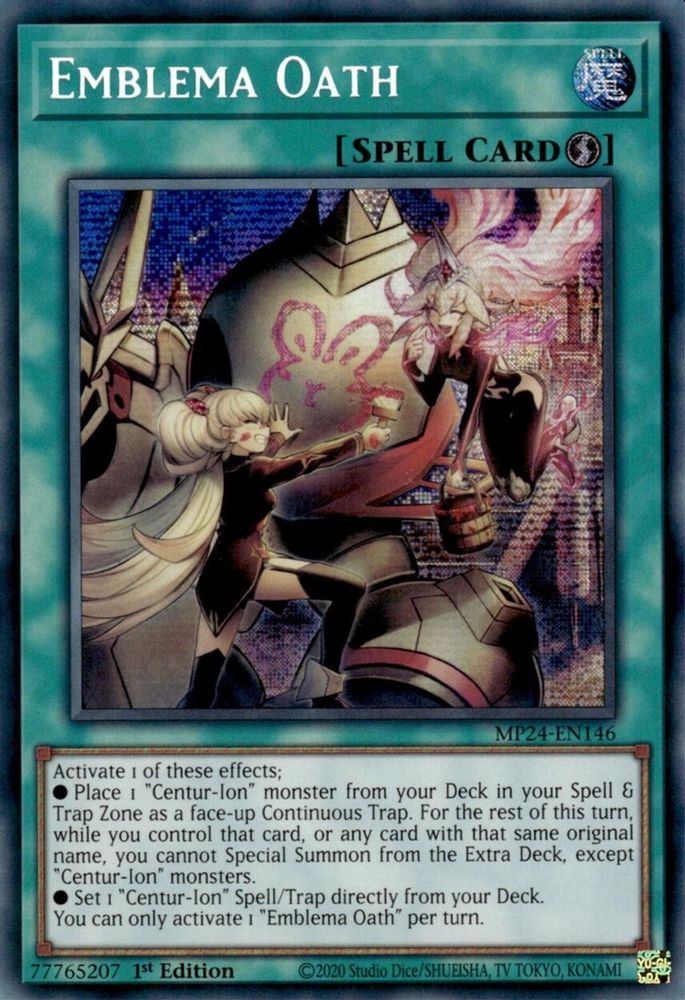 Emblema Oath - (MP24-EN146) Prismatic Secret Rare - 1st Edition