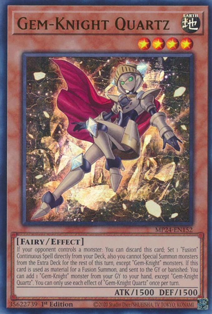 Gem-Knight Quartz - (MP24-EN152) Ultra Rare - 1st Edition