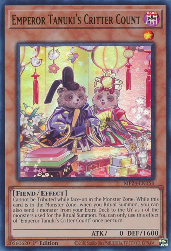 Emperor Tanuki's Critter Count - (MP24-EN156) Ultra Rare - 1st Edition