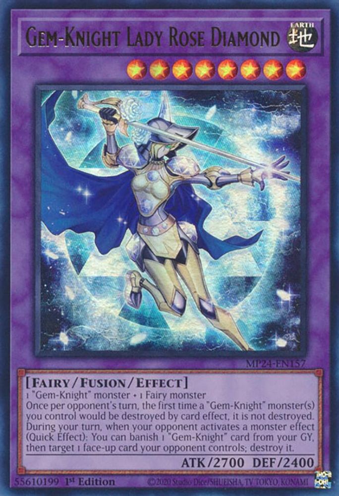 Gem-Knight Lady Rose Diamond - (MP24-EN157) Ultra Rare - 1st Edition