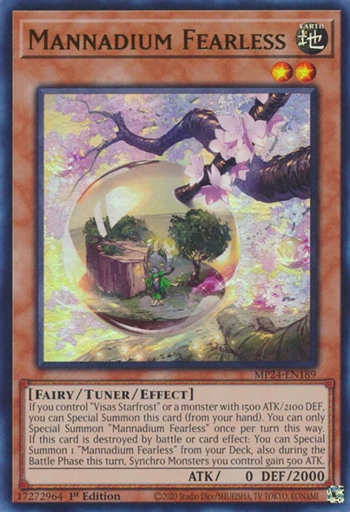 Mannadium Fearless - (MP24-EN189) Ultra Rare - 1st Edition