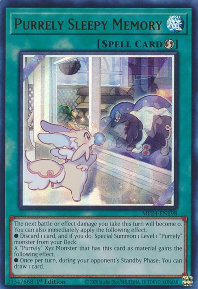 Purrely Sleepy Memory - (MP24-EN198) Ultra Rare - 1st Edition