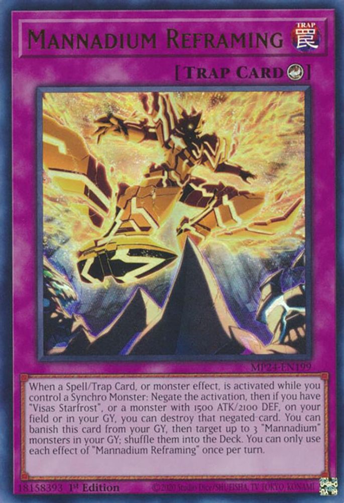 Mannadium Reframing - (MP24-EN199) Ultra Rare - 1st Edition