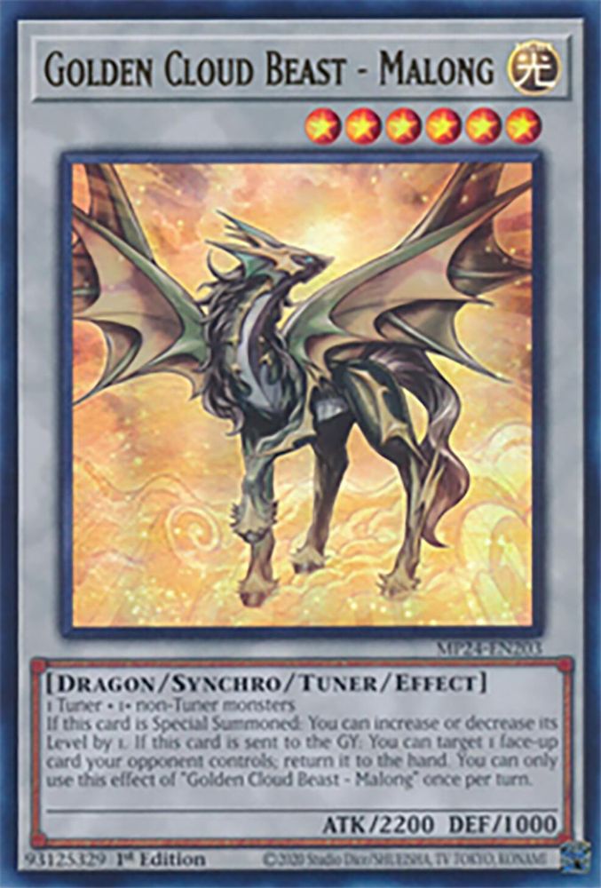 Golden Cloud Beast - Malong - (MP24-EN203) Ultra Rare - 1st Edition