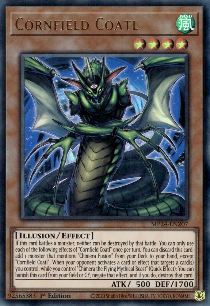Cornfield Coatl - (MP24-EN207) Ultra Rare - 1st Edition