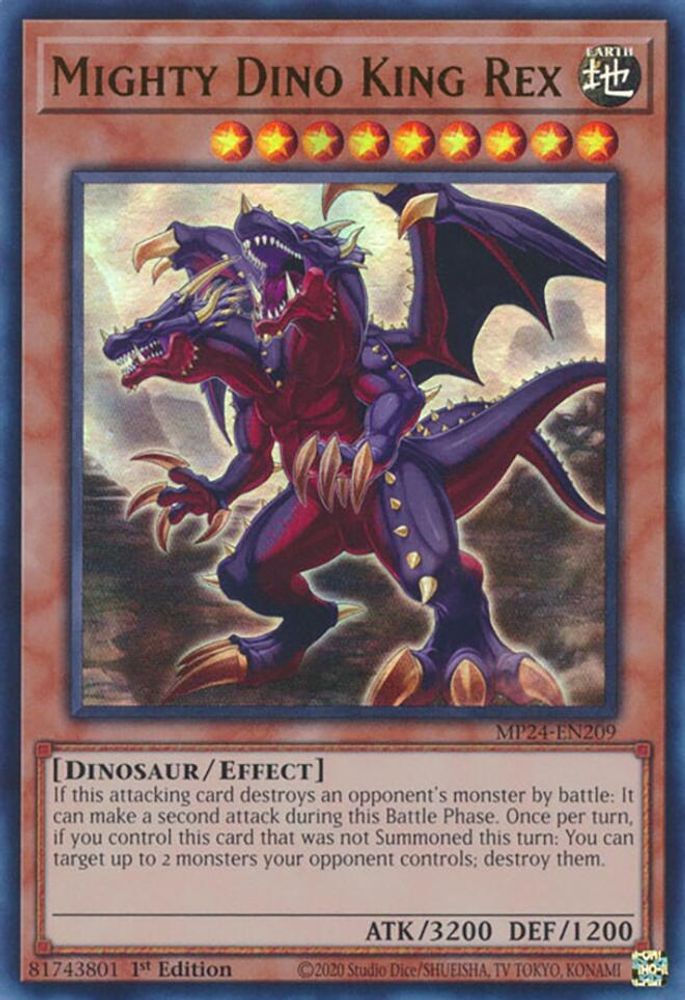 Mighty Dino King Rex - (MP24-EN209) Ultra Rare - 1st Edition