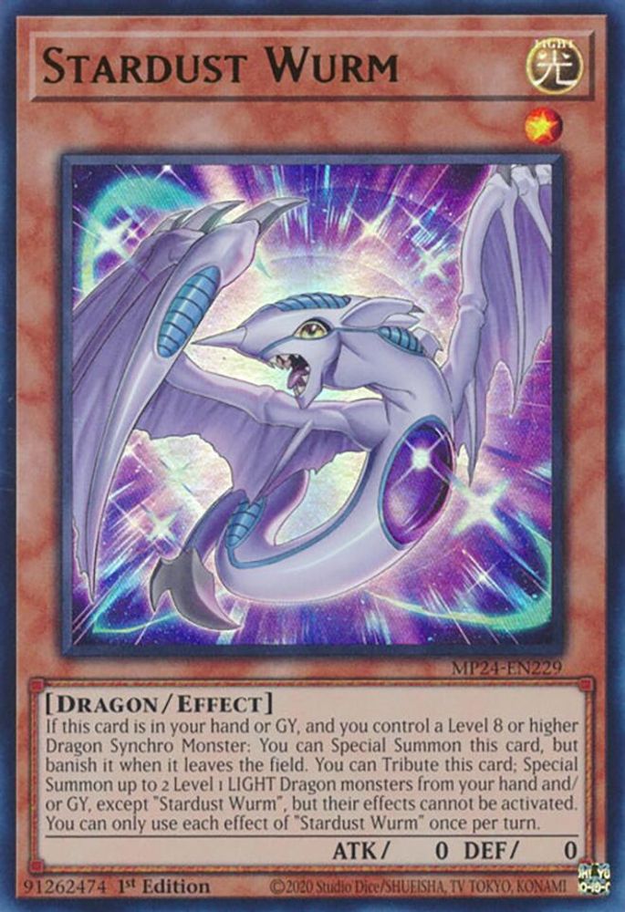Stardust Wurm - (MP24-EN229) Ultra Rare - 1st Edition