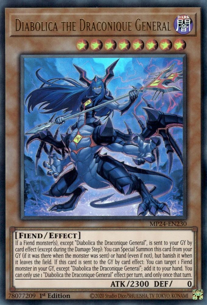 Diabolica the Draconique General - (MP24-EN230) Ultra Rare - 1st Edition
