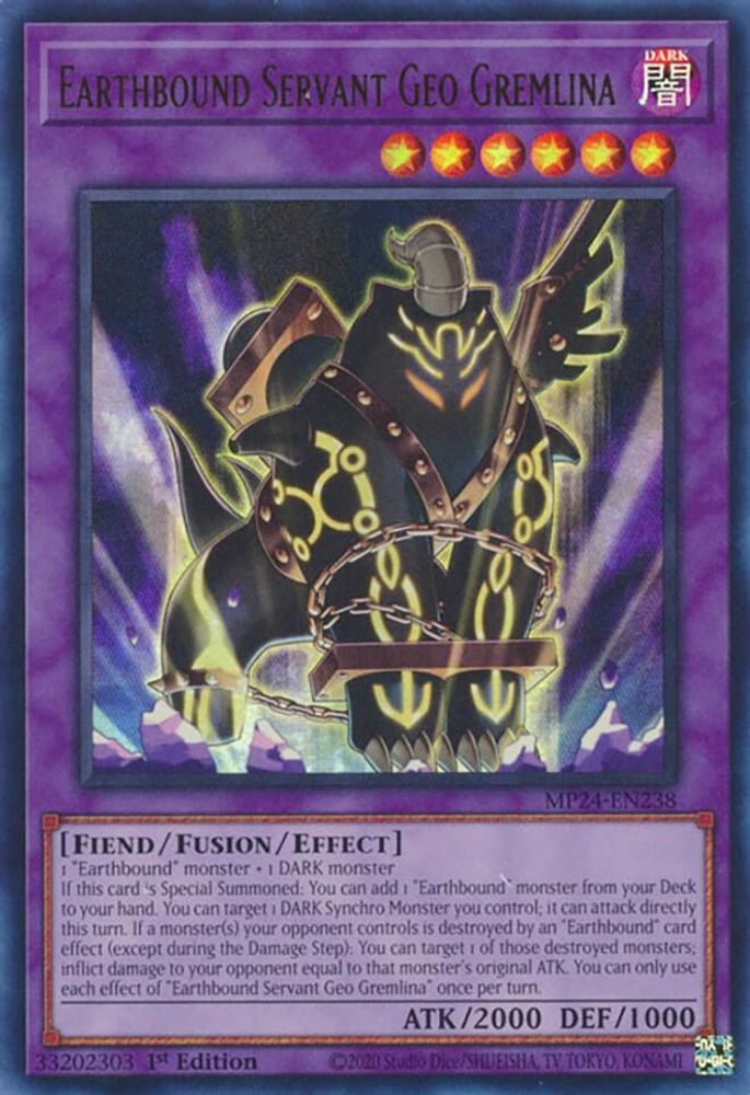 Earthbound Servant Geo Gremlina - (MP24-EN238) Ultra Rare - 1st Edition