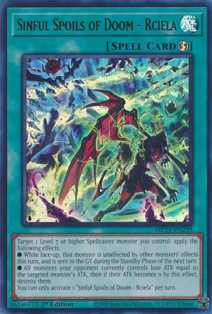 Sinful Spoils of Doom - Rciela - (MP24-EN239) Ultra Rare - 1st Edition