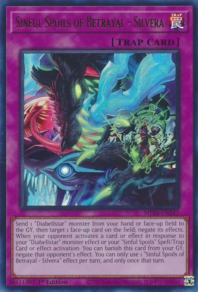 Sinful Spoils of Betrayal - Silvera - (MP24-EN242) Ultra Rare - 1st Edition