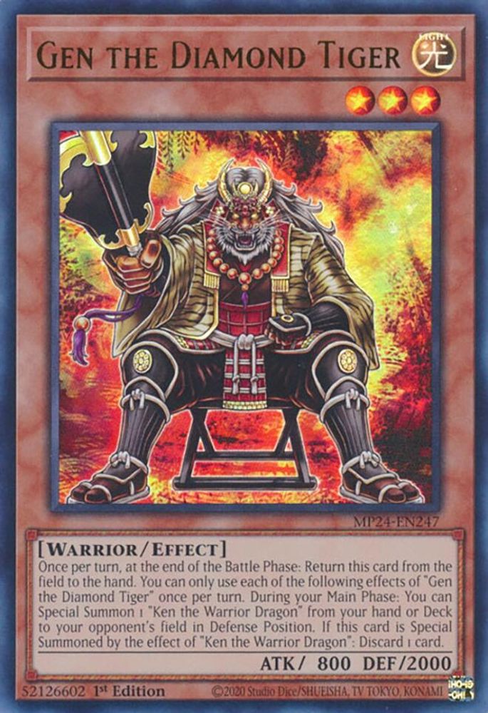 Gen the Diamond Tiger - (MP24-EN247) Ultra Rare - 1st Edition