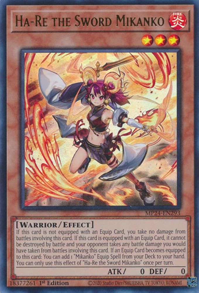 Ha-Re the Sword Mikanko - (MP24-EN293) Ultra Rare - 1st Edition