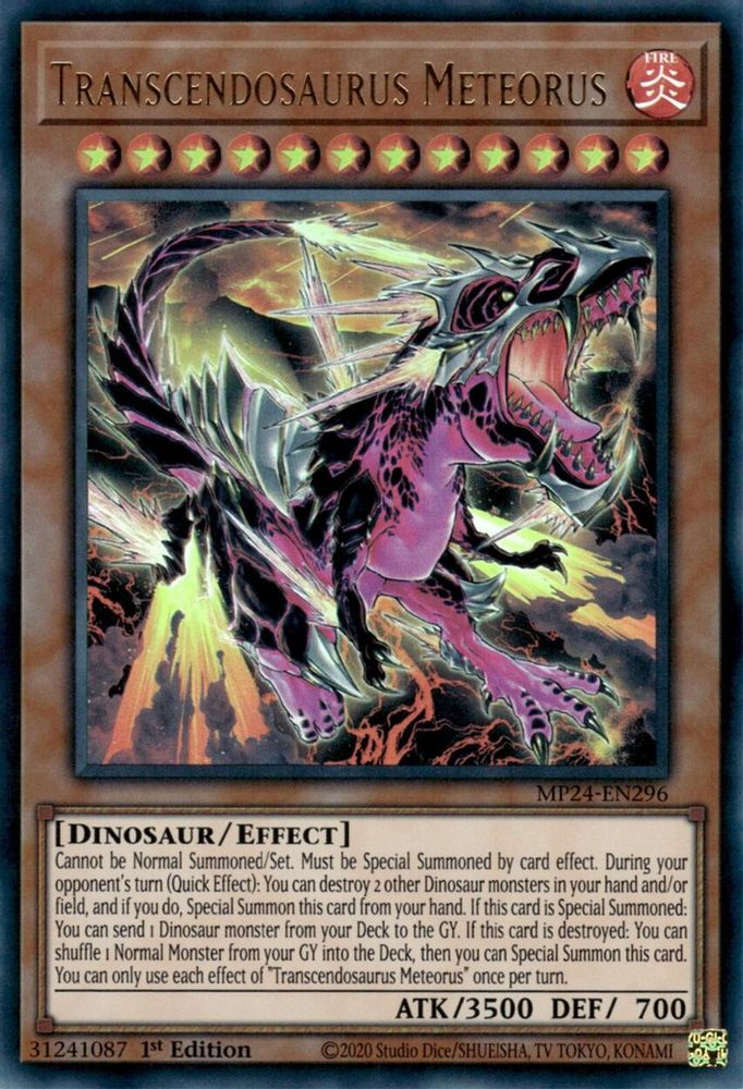 Transcendosaurus Meteorus - (MP24-EN296) Ultra Rare - 1st Edition