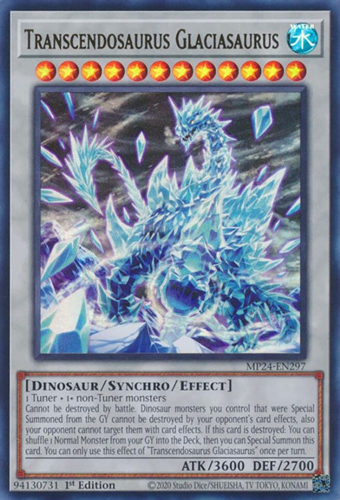 Transcendosaurus Glaciasaurus - (MP24-EN297) Ultra Rare - 1st Edition