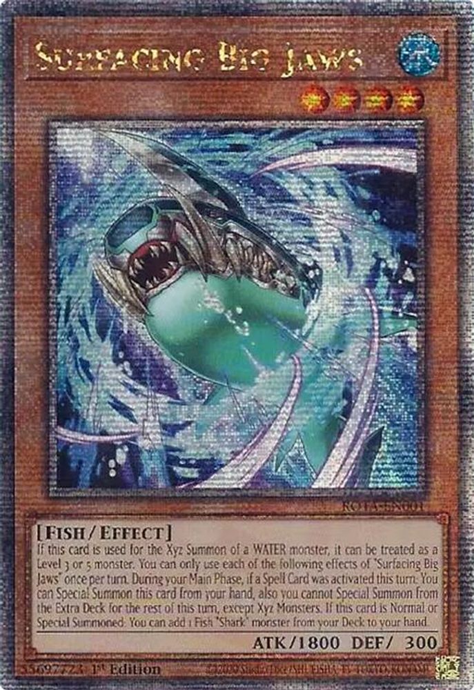 [QUARTER CENTURY RARE] Surfacing Big Jaws (Quarter Century Secret Rare) - (ROTA-EN001) - 1st Edition